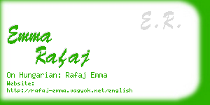 emma rafaj business card